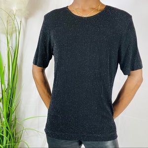 Alfred Dunner Sparkly black Shirt S